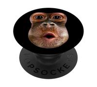 Monkey Stomach Blow Face Funny Meme Halloween Costume PopSockets Adhesive PopGrip