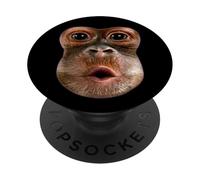 Monkey Stomach Blow Face Funny Meme Halloween Costume PopSockets Adhesive PopGrip