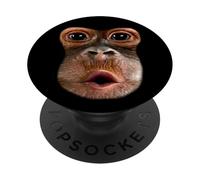 Monkey Stomach Blow Face Funny Meme Halloween Costume PopSockets Adhesive PopGrip
