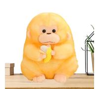 Monkey Stuffed Animal | 30cm Soft Throw Pillow - Holding a Banana Toy Monkey | for Living Room, Sofa, Bedroom, Bedside Table, Bookshelf Decoration