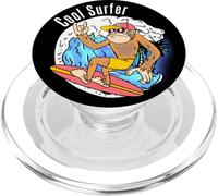 Monkey Surfer x Cool Surfer x Big Wave Surfing Chimpanzee PopSockets PopGrip for MagSafe