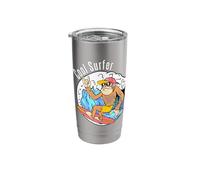 Monkey Surfer x Cool Surfer x Big Wave Surfing Chimpanzee Stainless Steel Insulated Tumbler