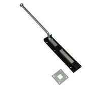 Monkey Tail Bolt in 12"" 15" 18" 24" (Galvanize Black Garage Door Lock) (Black, 18")