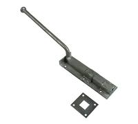 Monkey Tail Bolt in 12"" 15" 18" 24" (Galvanize Black Garage Door Lock) (Silver, 12")