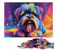 Monkey Terrier Dog Pop 2 Adult Jigsaw Puzzle, Wooden, 500 Pieces | A hands-on home pastime - a practical indoor pastime on weekends.