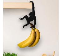 Monkey Wall Hook Wooden, Decorative Wooden Wall Hooks and Creative Animal Coat Hooks, Playful Orangutan Silhouette Wall Art Accent for Kitchen Cabinet, Door and Home Decor