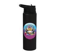 Monkey Watercolour Chimpanzee Monkey Painting Animal Zoo Stainless Steel Insulated Water Bottle