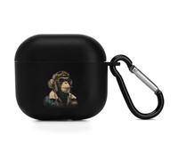 Monkey Wearing Aviator Goggles Compatible with Airpods 4 Case