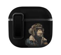 Monkey Wearing Aviator Goggles Compatible with Airpods 4 Case