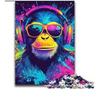 Monkey Wearing Glasses Jigsaw Puzzles for Teenagers 2000 Jigsaws, Art Interesting Stress Reduction Wishlist with Santa Claus for Age 14 (70x100cm)
