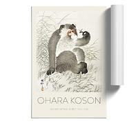 Monkey With An Insect by Ohara Koson Art Print | Unframed Poster, A3