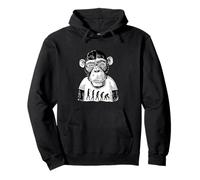 Monkey With Glasses And Funny Theory Of Contrary Evolution Pullover Hoodie