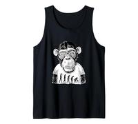Monkey with Glasses and Funny Theory of Contrary Evolution Tank Top