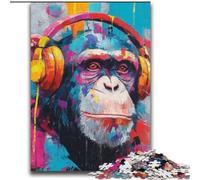 Monkey with Headphones 2000 Piece Jigsaw Puzzles for Adults Gifts, Brain Intelligence Challenge Addictive Toys for Home Decoration (70x100cm)