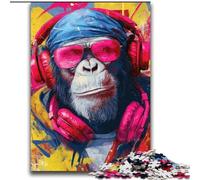 Monkey with Headphones 2000 Pieces Jigsaw Puzzle for Adults& Teens, Perfect for Game Nights, Colorful Toy for Home Gift (70x100cm)