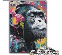 Monkey with Headphones 2000 Pieces Jigsaw Puzzles for Adults And Teens, Educational Games Home Decoration Deal As Gifts for The Whole Family (70x100cm)