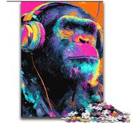 Monkey with Headphones JigsawPuzzle 2000 Pieces for Teenagers, Staycation Kill Time Birthday Present, Gifts, Wall Art for 14+ (70x100cm)