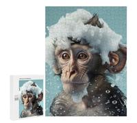 Monkey with Soap Suds Puzzle for Adults, 500 PCS, Illustrated Jigsaw Edition, Classic Jigsaw Entertainment for The Home, at Home