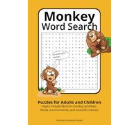 Monkey Word Search Puzzle Book: Word Searches with Easy to Read Print about Favorite Monkey Activities, Foods, Environments, and Scientific Names! | ... ... Gift for Monkey Lovers and Puzzle Lovers