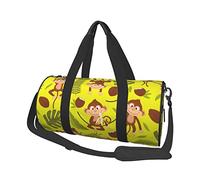 Monkey Yellow Travel Duffel Bag Foldable Weekender Duffle Bag Women Men Overnight Sports Gym Bag