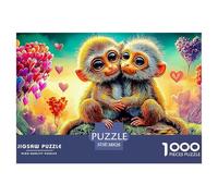 MonkeyExpert-Level Jigsaw Puzzles for Adults A 1000-Piece (Advanced) Set of Seemingly Impossible, Hard, And Extremely Difficult Challenging Puzzle Educational Games - The Ultimate Test And Gift for D