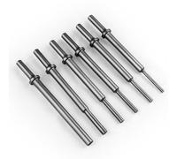 MonkeyKingBar-Pneumatic Drift Punch 6pcs Set, 0.401 Inch Round Shank,3/16-1/2 Inch Tips, 7 Inch Length, Steel Punches for Removing Rusted Bolts