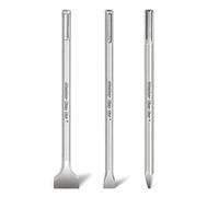 MonkeyKingBar -Sds Max Bits 16"-3pcs Masonry Drill Bits Set Suitable with All Brand of Sds Max Hammer Drills- Point Chisel, Scaling Chisel, Flat Chisel