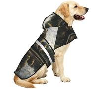 Monkeys By The Lake Waterproof Dog Raincoat And Rain Jacket For Small Medium Large Dogs With Reflective Stripes And Adjustable Belly Strap