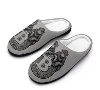 Monkeys Climb Bitcon Coin Men's House Slippers Memory Foam Washable Cotton Slip on Home Shoes