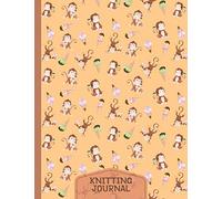 Monkeys Knitting Journal: Monkey Gifts: Knit Project Journal Notebook Design Planner: Half Graph Paper, Half Lined Paper Paperback: 8.5" x 11"