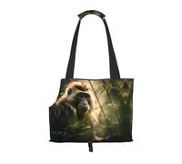 monkeys Pattern pet going out bag - lightweight travel cat bag, breathable shoulder bag for small dogs