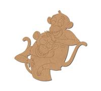 Monkeys Playing Pre Marked Design 1 - Premium MDF & Plywood Embellishments Laser Cut Craft Shapes for Scrapbooking, Card Making, DIY Decor, Weddings & Personalized Projects