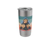 Monkeys See Nothing Evil Hear Nothing Evil Speak Nothing Stainless Steel Insulated Tumbler