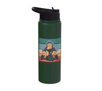 Monkeys See Nothing Evil Hear Nothing Evil Speak Nothing Stainless Steel Insulated Water Bottle