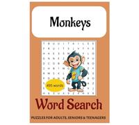 MONKEYS WORD SEARCH: Puzzles for Adults, Seniors & Teenagers
