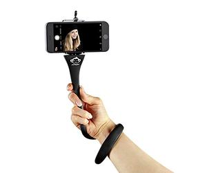 Monkeystick black Flexible Selfie Stick for Mobile Phone & GoPro Flexible Tripod Non-Slip Silicone Coating