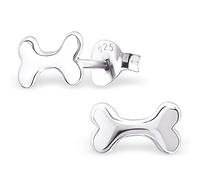 Monkimau Girl Earrings Dog Bone Stud Earrings made of 925 Sterling Silver Silver