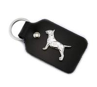 MONKIMAU Leather Keyring Bull Terrier Dog