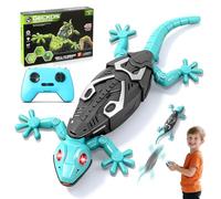 MONKROY Wall Crawler Gecko, Wall Climbing Gecko Toy with LED Eyes - 360°Rotation RC Robot Wall Climbing Lizard for Kids - Rechargeable Wall Climbing Chameleon Toy for 3 4 5 6 7 8 Year Old Boys Gifts
