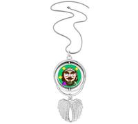 Monks Mythology Novel Pendant Angel Wings Rotating Necklace Jewelry