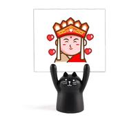 Monks Traveller Reference Memo Holder Cartoon Black Cat Stand Decoration