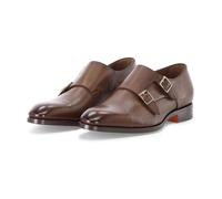 Monkstrap - male - Santoni - Dress Shoes - Brown - 6 1/2 UK - Shoes 6 1/2 UK