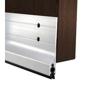 Monlech 1 PCS Metal Door Draft Stopper Bottom Mice Seal Door Bottom Seal Mouse Blocking Aluminium Mouse Sweep Windscreen Dust Seal 36''L (Silver, LQ42)