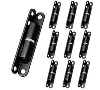 Monlech 10PCS Plastic Steel Casement Screen Hinges,Small Screen Accessories Hardware Parts,Window Hinge for Fly Screen Door,Window Fittings Replacement Parts (Black)