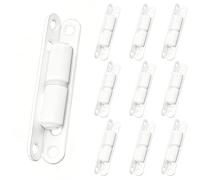 Monlech 10PCS Plastic Steel Casement Screen Hinges,Small Screen Accessories Hardware Parts,Window Hinge for Fly Screen Door,Window Fittings Replacement Parts (White)