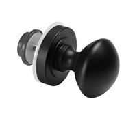 Monlech Solid Aluminium Single Sided Handles, Single Sided Oval Door Handles,Door Knob, Aluminium Oval Handles for Doors, Sheds, cabinets, barn Doors (2, Matt Black)