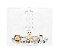 MONLEYTA Twin Baby Monthly Record Growth Milestone Blanket Swaddle Wrap Photography Props