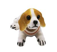 MonLiya Bobble Head Beagle, Car Decoration Nodding Dog Ornaments High Emulation Creative Dog Dashboard Crafts Dog Lover Gift for Car Vehicle Desk Tabletop Office Decor (Beagle)