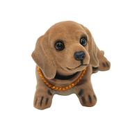 MonLiya Bobble Head Dachshund, Car Decoration Nodding Dog Ornaments High Emulation Creative Dog Dashboard Crafts Dog Lover Gift for Car Vehicle Desk Tabletop Office Decor (Dachshund)