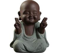 MonLiya Ceramic Buddha Ornaments Home Decor Gift Small Cute Baby Buddha Statue Decorative Buddha Figurines, Home Decorations for Living Room Bathroom Dining Room